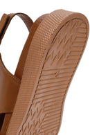 Women's Tan Strap Leather Comfort Sandals | Derimod Women's Tan Strap Leather Comfort Sandals | Derimod