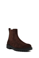 Male Brown Suede Chelsea Boots | Derimod Male Brown Suede Chelsea Boots | Derimod