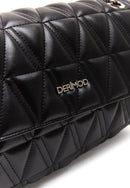 Women's Black Chain Strap Quilted Shoulder Bag | Derimod Women's Black Chain Strap Quilted Shoulder Bag | Derimod