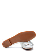 Women's Leather Pearl Detailed Ballerinas | Derimod Women's Leather Pearl Detailed Ballerinas | Derimod