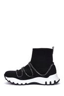 Kadın Siyah Taşlı Bilekli Sneaker | Derimod Kadın Siyah Taşlı Bilekli Sneaker | Derimod
