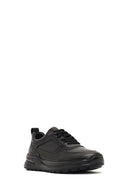 Erkek Siyah Bağcıklı Deri Sneaker | Derimod Erkek Siyah Bağcıklı Deri Sneaker | Derimod