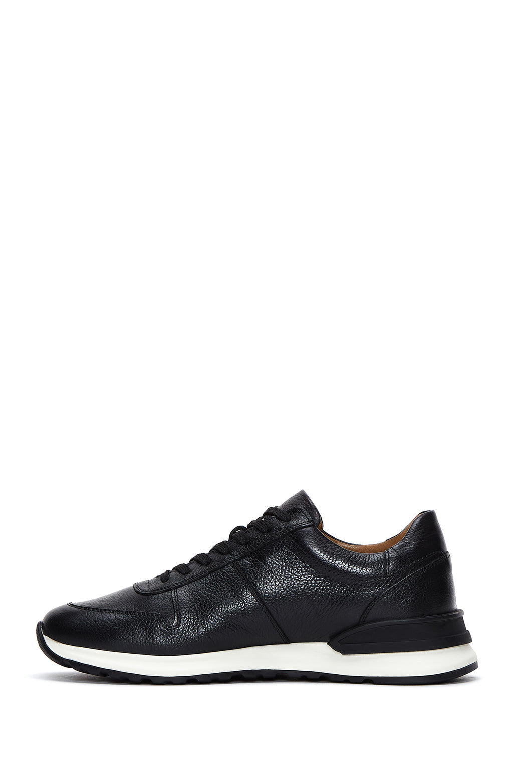 Erkek Siyah Deri Sneaker