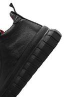 Erkek Siyah Kalın Tabanlı Deri Blekli Sneaker Bot | Derimod Erkek Siyah Kalın Tabanlı Deri Blekli Sneaker Bot | Derimod