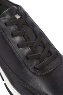 Erkek Siyah Bağcıklı Kalın Tabanlı Deri Casual Sneaker | Derimod Erkek Siyah Bağcıklı Kalın Tabanlı Deri Casual Sneaker | Derimod