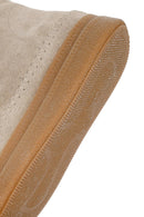 Woman Beige Lace-Up Thick-Soled Suede Leather Teddy Bot | Derimod Woman Beige Lace-Up Thick-Soled Suede Leather Teddy Bot | Derimod