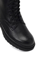 Men's Black Zippered Leather Boot | Derimod Men's Black Zippered Leather Boot | Derimod