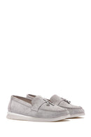 Kadın Vizon Tokalı Süet Deri Comfort Loafer | Derimod Kadın Vizon Tokalı Süet Deri Comfort Loafer | Derimod