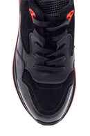 Erkek Süet Detaylı Deri Sneaker | Derimod Erkek Süet Detaylı Deri Sneaker | Derimod