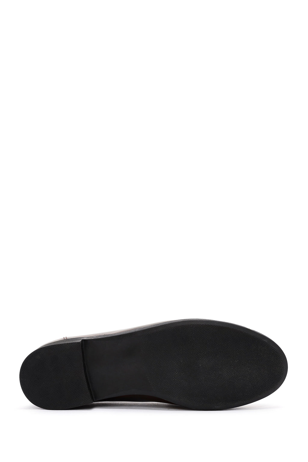 Kadın Bordo Toka Detaylı Deri Maskülen Loafer