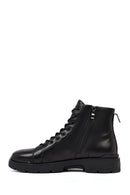 Male Black Zip Closure Leather Casual Boots | Derimod Male Black Zip Closure Leather Casual Boots | Derimod