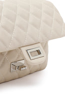 Woman Cream Chain-Strap Quilted Shoulder Bag | Derimod Woman Cream Chain-Strap Quilted Shoulder Bag | Derimod