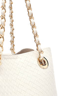 Women's Cream Long Strap Printed Shoulder Bag | Derimod Women's Cream Long Strap Printed Shoulder Bag | Derimod