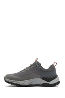 Skechers Men's Grey Lace-Up Fabric Sneakers | Derimod Skechers Men's Grey Lace-Up Fabric Sneakers | Derimod