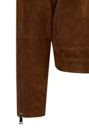 Juliana Woman Brown Short Oversize Suede Jacket | Derimod Juliana Woman Brown Short Oversize Suede Jacket | Derimod