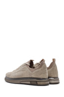 Male Beige Lace-up Suede Leather Sneaker | Derimod Male Beige Lace-up Suede Leather Sneaker | Derimod