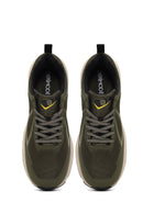 Derimod Dry Men Khaki Lace-Up Thick-Soled Fabric Sneaker | Derimod Derimod Dry Men Khaki Lace-Up Thick-Soled Fabric Sneaker | Derimod