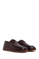Male Brown Lace-up Leather Casual Shoes | Derimod Male Brown Lace-up Leather Casual Shoes | Derimod