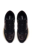 Kadın Siyah Bağcıklı Kalın Tabanlı Sneaker | Derimod Kadın Siyah Bağcıklı Kalın Tabanlı Sneaker | Derimod