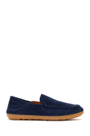 Erkek Lacivert Süet Deri Loafer | Derimod Erkek Lacivert Süet Deri Loafer | Derimod