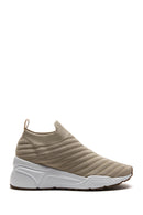 Kadın Bej Kalın Tabanlı Sneaker | Derimod Kadın Bej Kalın Tabanlı Sneaker | Derimod