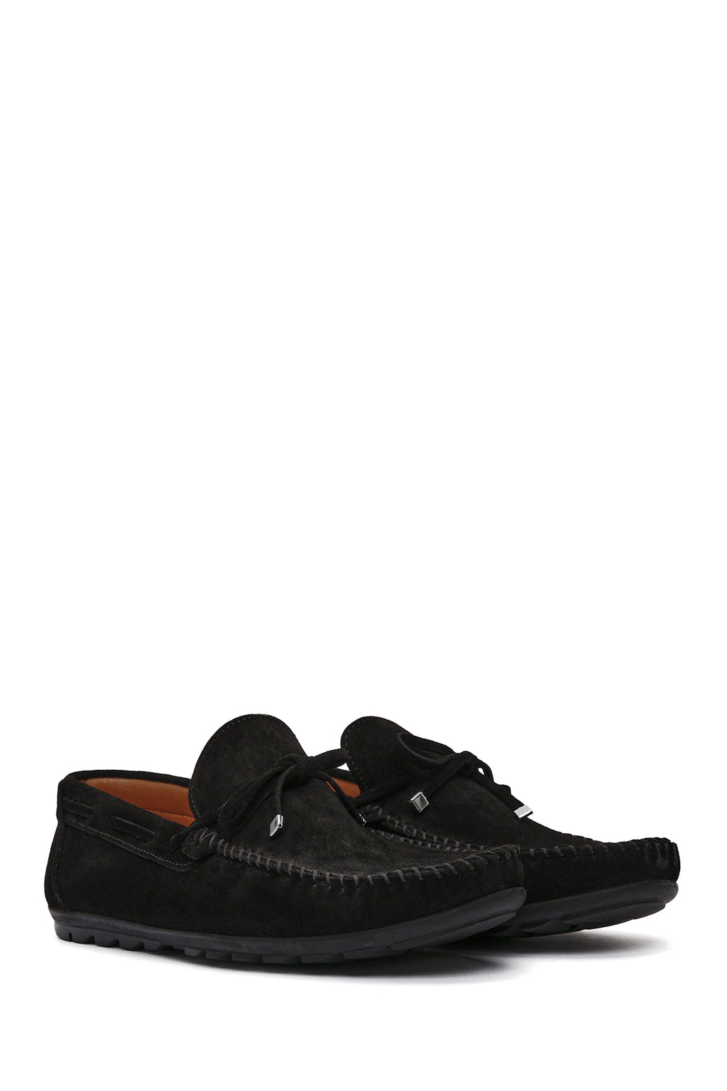 Erkek Siyah Süet Deri Casual Loafer