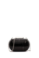 Women's Gray Long Chain Strap Mini Box Clutch Bag | Derimod Women's Gray Long Chain Strap Mini Box Clutch Bag | Derimod