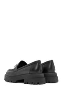 Women's Black Buckle Detailed Leather Masculine Loafer | Derimod Women's Black Buckle Detailed Leather Masculine Loafer | Derimod