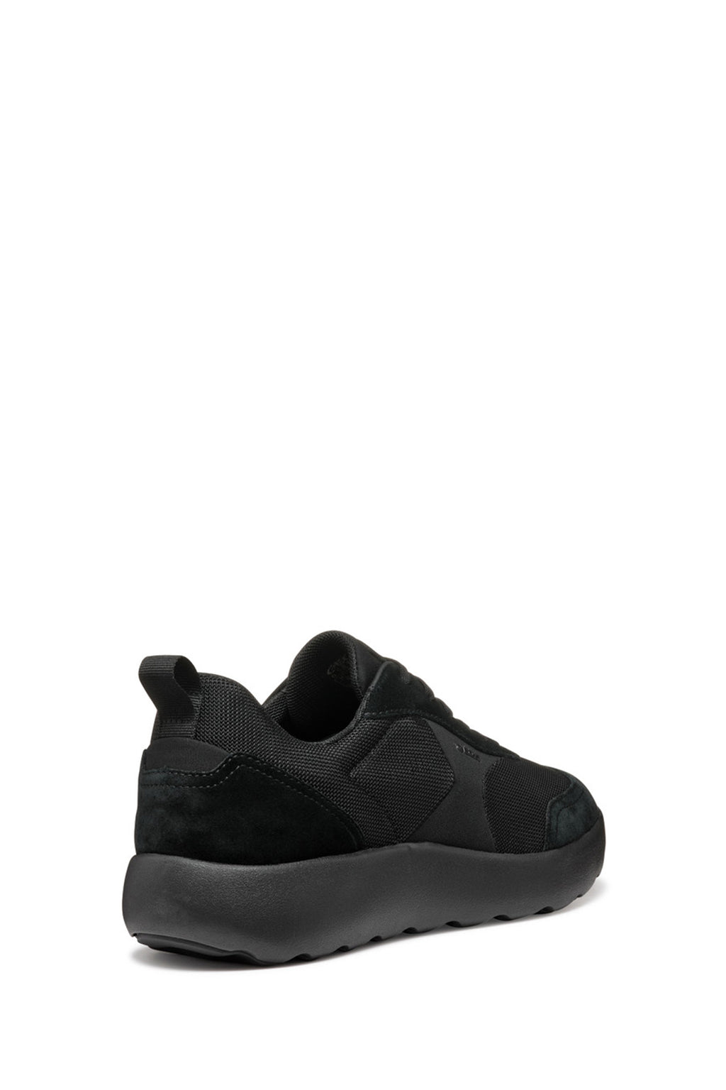 Geox Erkek Siyah U Xtors D -Mesh + Suede Bağcıklı Deri Sneaker