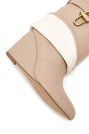 Women's Beige Wedge Heel Boots | Derimod Women's Beige Wedge Heel Boots | Derimod