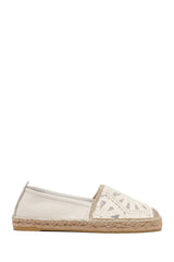 Woman Cream Patterned Espadrilles