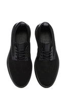 Erkek Siyah Kalın Tabanlı Nubuk Detaylı Bağcıklı Kumaş Sneaker | Derimod Erkek Siyah Kalın Tabanlı Nubuk Detaylı Bağcıklı Kumaş Sneaker | Derimod