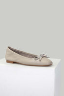 Women's Leather Ballerinas with Bow Detail | Derimod Women's Leather Ballerinas with Bow Detail | Derimod