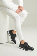 Crocodile Patterned Men's Leather Sneaker | Derimod Crocodile Patterned Men's Leather Sneaker | Derimod