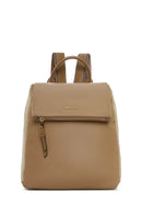 Women's Beige Straw Detail Backpack | Derimod Women's Beige Straw Detail Backpack | Derimod