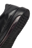 Erkek Siyah Bağcıklı Deri Sneaker | Derimod Erkek Siyah Bağcıklı Deri Sneaker | Derimod