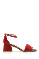 Women's Suede Ankle Strap Heeled Shoes | Derimod Women's Suede Ankle Strap Heeled Shoes | Derimod