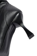 Woman Black Zippered Thin Heeled Boots | Derimod Woman Black Zippered Thin Heeled Boots | Derimod