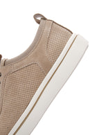 Erkek Bej Bağcıklı Süet Deri Sneaker | Derimod Erkek Bej Bağcıklı Süet Deri Sneaker | Derimod