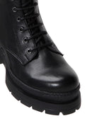 Women's Black Leather Zipper Boots | Derimod Women's Black Leather Zipper Boots | Derimod