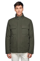 Geox Men's Green Rieti Zippered Jacket | Derimod Geox Men's Green Rieti Zippered Jacket | Derimod