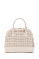 Women's Beige Long Strap Knitted Shoulder Bag | Derimod Women's Beige Long Strap Knitted Shoulder Bag | Derimod