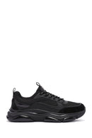 Erkek Siyah Bağcıklı Deri Sneaker | Derimod Erkek Siyah Bağcıklı Deri Sneaker | Derimod