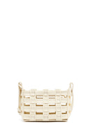 Woman Cream Long Strap Knit Crossbody Bag | Derimod Woman Cream Long Strap Knit Crossbody Bag | Derimod