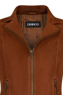 Lara Kadın Taba Kısa Süet Deri Ceket | Derimod Lara Kadın Taba Kısa Süet Deri Ceket | Derimod