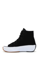 Kadın Siyah Kalın Tabanlı Bilekli Sneaker | Derimod Kadın Siyah Kalın Tabanlı Bilekli Sneaker | Derimod