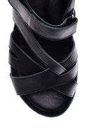 Women's Black Leather Comfort Sandals | Derimod Women's Black Leather Comfort Sandals | Derimod