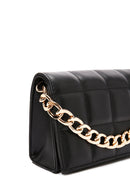 Women's Black Long Chain Strap Quilted Crossbody Bag | Derimod Women's Black Long Chain Strap Quilted Crossbody Bag | Derimod