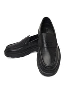 Men's Black Thick-Soled Leather Loafer | Derimod Men's Black Thick-Soled Leather Loafer | Derimod