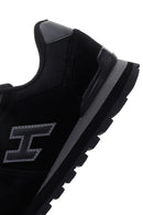 Hammer Jack Erkek Siyah-Füme Peru Süet Deri Sneaker | Derimod Hammer Jack Erkek Siyah-Füme Peru Süet Deri Sneaker | Derimod